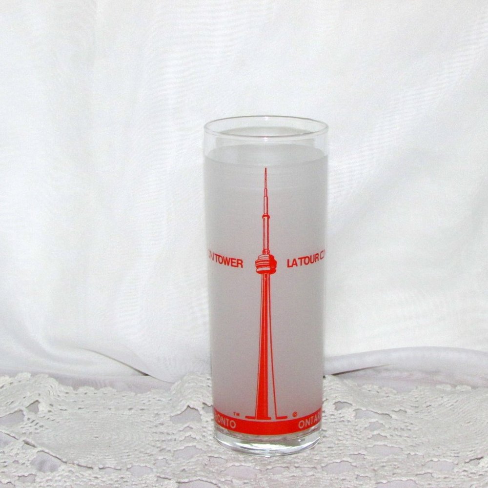 CN Tower Highball Cocktail Beverage Glass Collectible Barware Souvenir